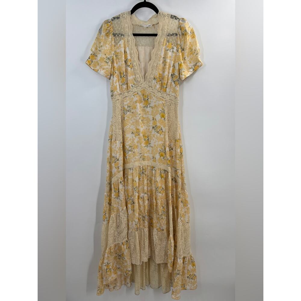 LoveShackFancy Tink Silk Lemon Daydream Maxi Dress - Picture 9 of 10